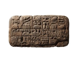 Ancient hieroglyphic tablet showcasing the rich cultural heritage of a bygone civilization