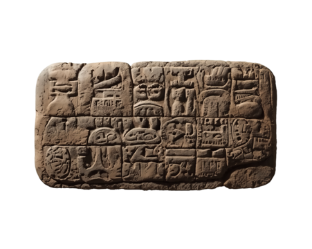 Ancient hieroglyphic tablet showcasing the rich cultural heritage of a bygone civilization