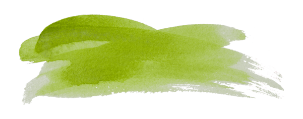 green watercolor background. Artistic hand paint. Isolated on transparent background.