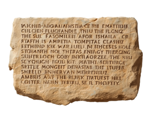 Ancient Stone Tablet with Carved Inscriptions Unveiling Mysteries of the Past Era