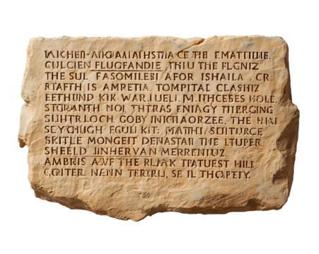 Ancient Stone Tablet with Carved Inscriptions Unveiling Mysteries of the Past Era