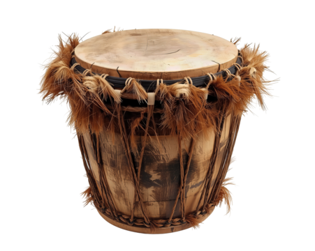 Artistic portrayal of an intricately designed drum displaying cultural richness and musical heritage