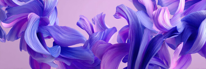 Elegant abstract wallpaper with dynamic purple and violet flow. fluid movement creates beautiful and serene background texture with creative artistic feel
