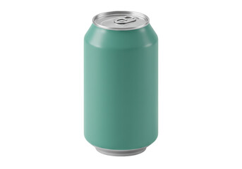 Isolated can of green soda, mockup for drink product design, advertising, branding, promotion