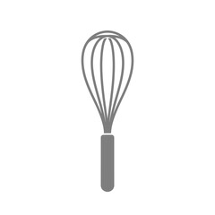 Minimalist illustration of a kitchen whisk used for food preparation and cooking tasks