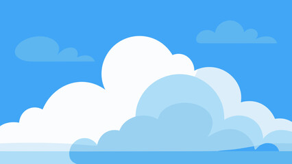 Observe a Dynamic Cloudy Sky Majestic Nature Vector Illustration Design