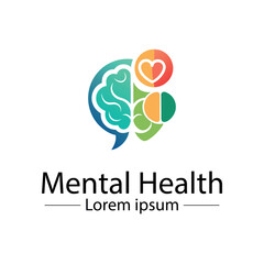 Fototapeta premium Mental health logo