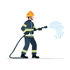 Firefighter Action: Water Hose Safety Drill