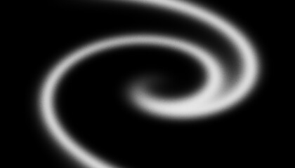 Abstract white spiral on a black background