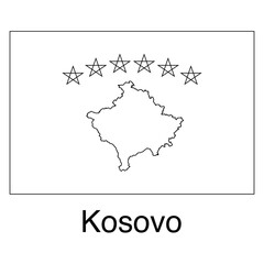 Flag of kosovo line