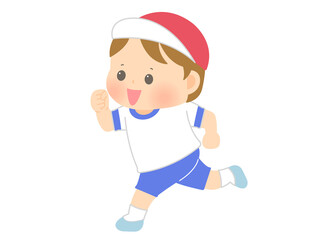 運動会_走る_男と子1