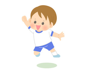 運動会_ジャンプ_男の子