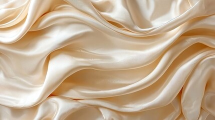 Obraz premium Elegant Draped Beige Silk Fabric Texture: Luxurious, Smooth, and Soft