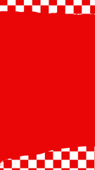 Red and White Checkered Border.