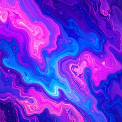 Fototapeta premium A vibrant abstract design featuring swirling patterns of fuchsia, blue, and purple hues.