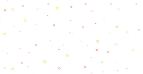 Whimsical Hearts and Stars on a Light Gray Background