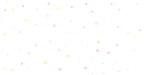 Whimsical Hearts and Stars on a Light Gray Background