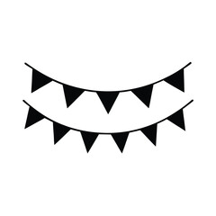 festive flag garland party decoration