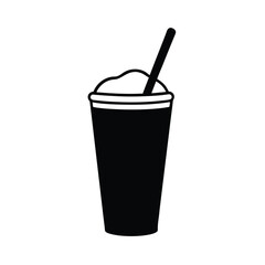 cold frappe iced coffee vector