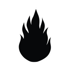hand drawn fire silhouette vector