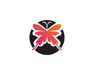Obraz premium Beauty Butterfly Logo Template Vector icon design