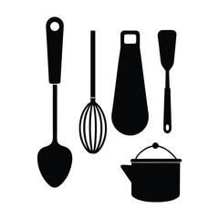 kitchen tools cooking utensils vector