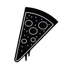 delicious italian pizza food illustration