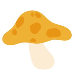 黄色いキノコのイラスト