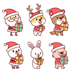 santa claus and christmas gifts