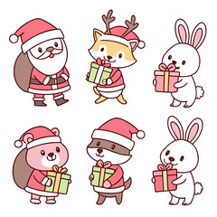 santa claus and christmas gifts
