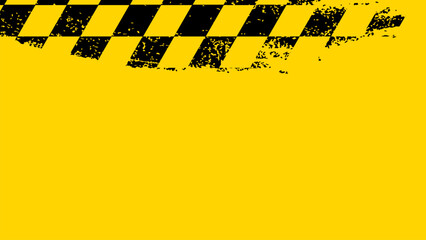 Grunge Hazard Stripes on Yellow.