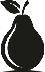 Guava Fruit Vector Logo in Black and White Minimalist Style, Perfect for Modern Branding and Identity Design
