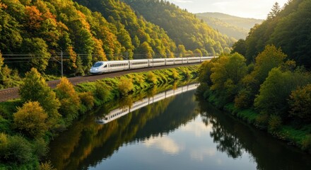 Fototapeta premium train in the mountains