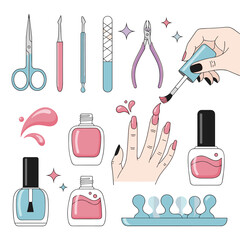 Essential nail care tools and beauty products for perfect manicures and pedicures