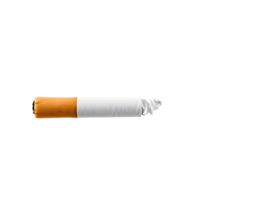 Cigarette with smoke and filter