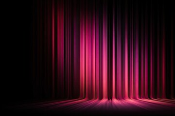 Dark stage backdrop with vertical, vibrant pink/red streaks