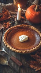 canadian,whipped,candlelight,thanksgiving,pie,cozy,seasonal,dessert,cream,traditional,food,leaves,harvest,family,autumn,pumpkin,crust,celebration