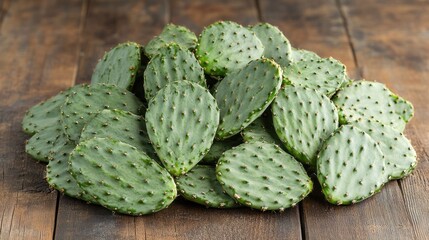Fototapeta premium Prickly Pear Pads Pile