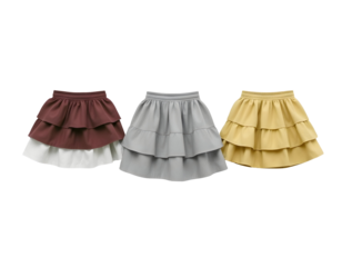 Girl's Tiered Skirts in Various Colors