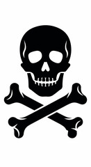 Skull and Crossbones Symbol of Danger and Warning.