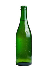 Green Glass Bottle of Sparkling Beverage