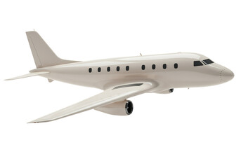 Isolated private jet airplane, side view aircraft transport for VIP business travel flight