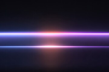 Two vibrant, horizontal light streaks in varying shades of purple, pink, and blue, against a dark background