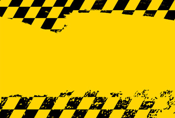 Formula 1 Chequered Flag Yellow and Black Racing Stripes.