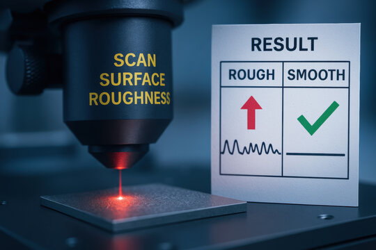 Scan, test, result, comparison, and industry are all present description as required.Scan test result comparison for surface roughness industry