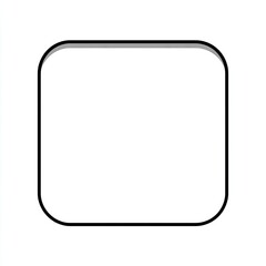 Blank square icon with rounded corners, outlined in black