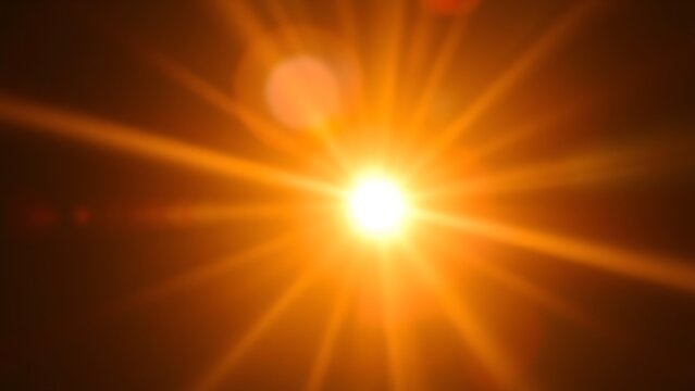 Golden lens flare with abstract gradient background