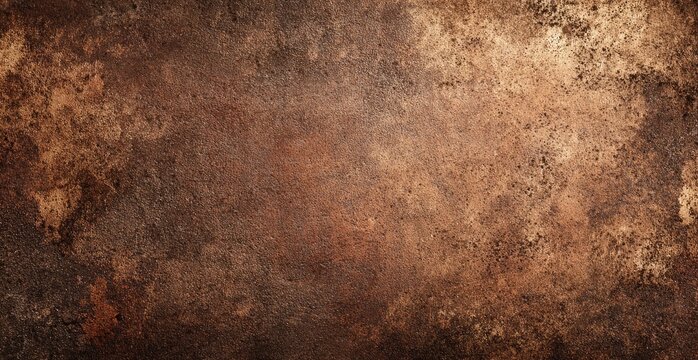 Textured, mottled, dark brown surface
