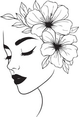 Silhouette of Grace in silence, crowned by nature’s bloom. 🌺🖤