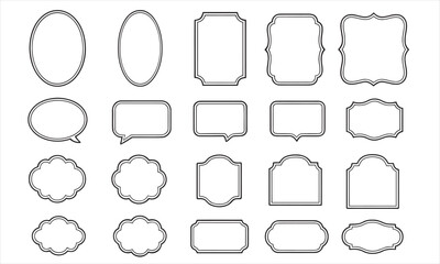 Obraz premium Set of Border and Frame Vector Shapes